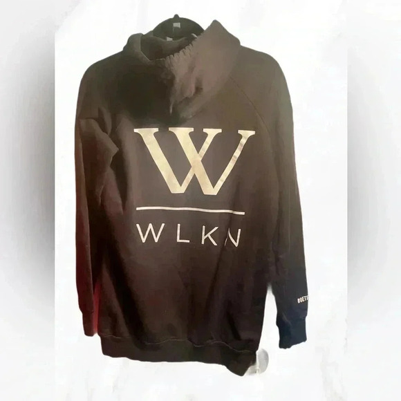 WLKN “the country”  casual oversized trendy cotton black long sleeve hoodie OS - Picture 3 of 5